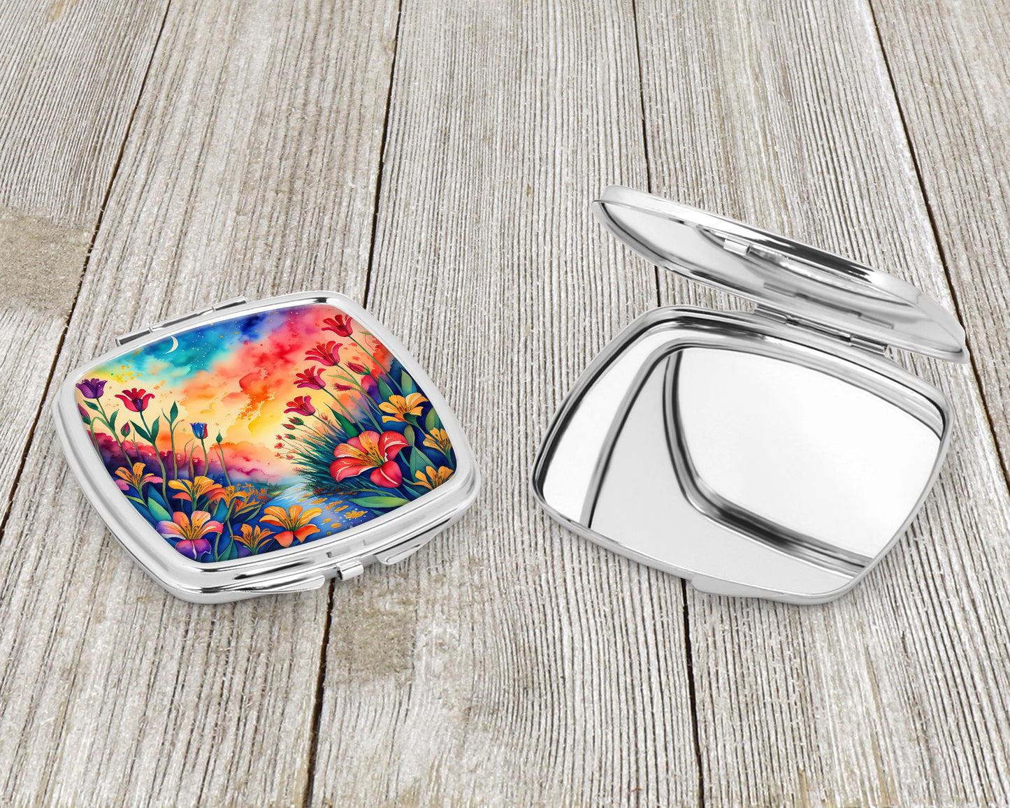 Colorful Alstroemerias Compact Mirror
