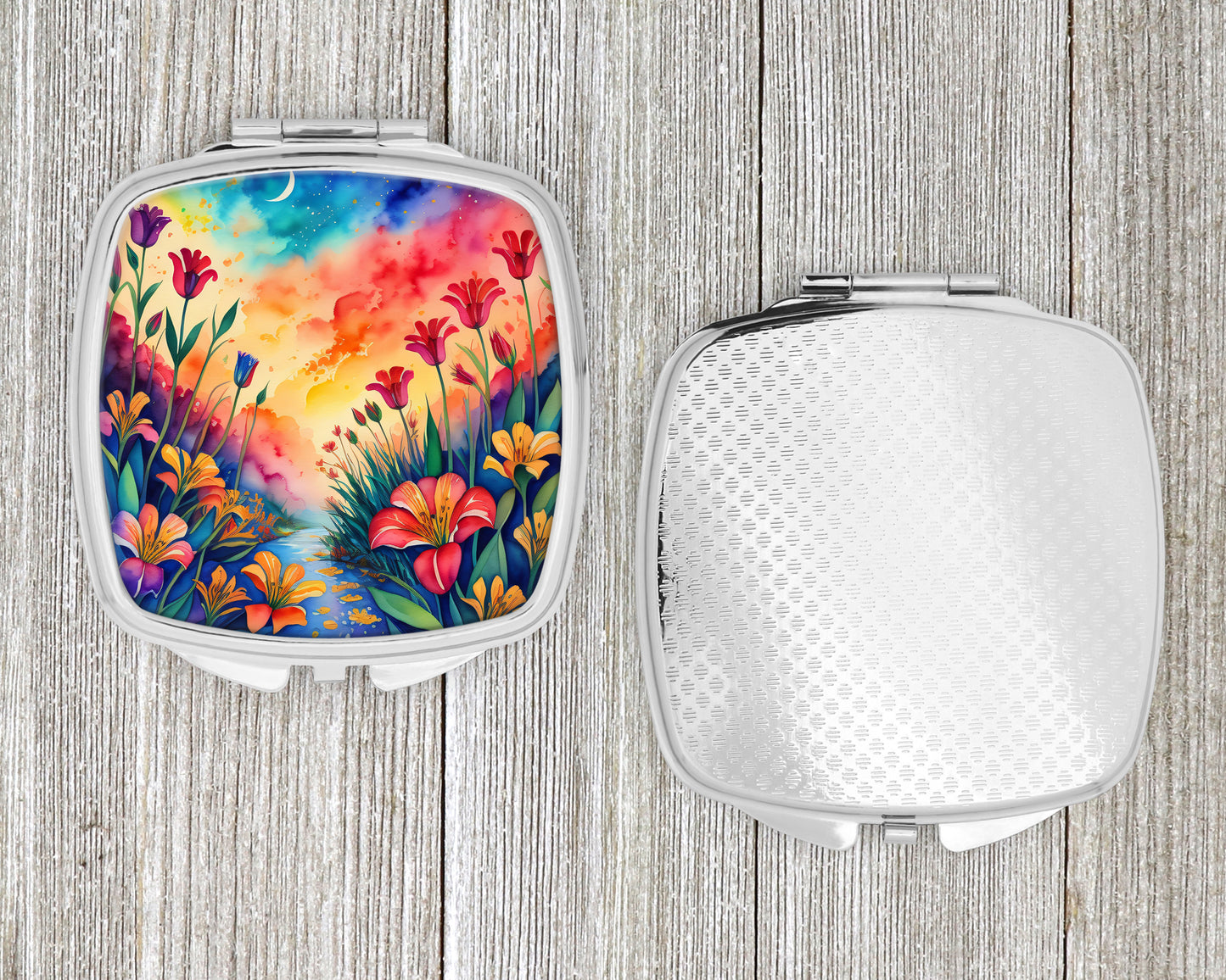 Colorful Alstroemerias Compact Mirror