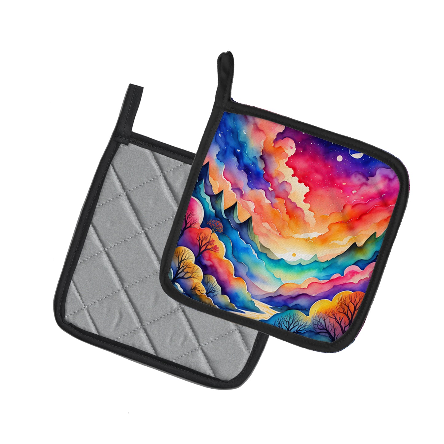 Colorful Amaranths Pair of Pot Holders