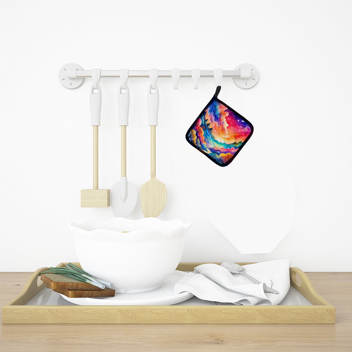 Colorful Amaranths Pair of Pot Holders