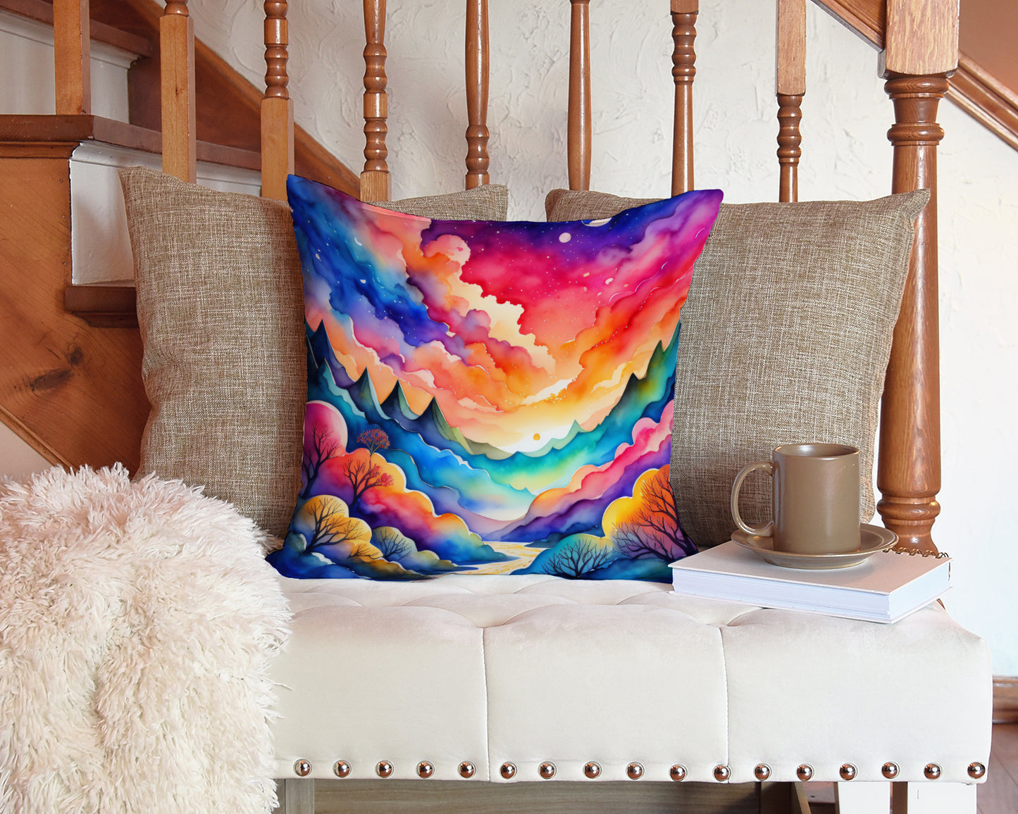 Colorful Amaranths Throw Pillow