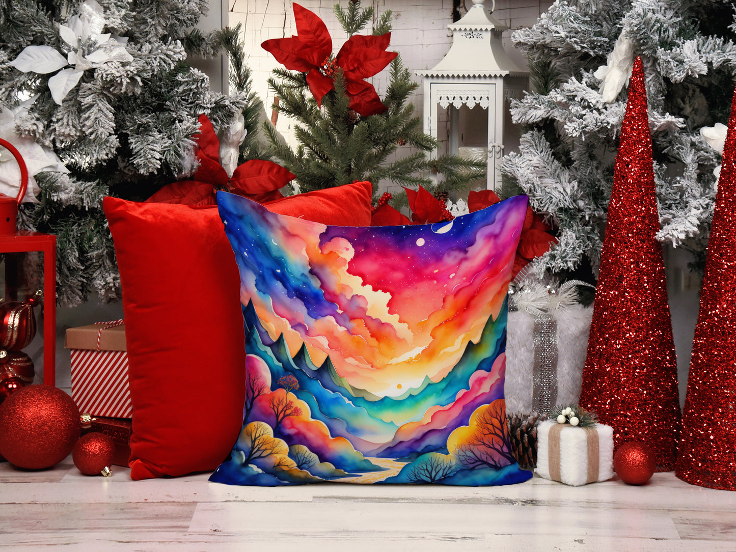 Colorful Amaranths Throw Pillow