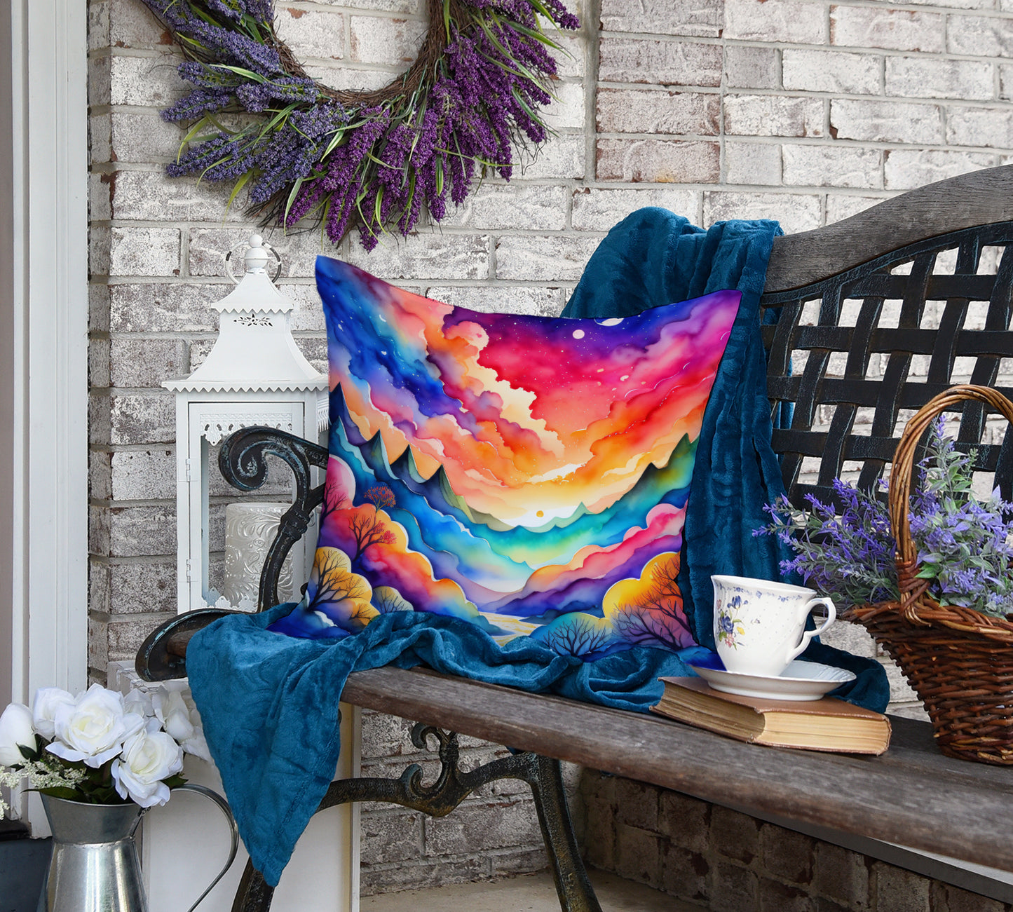 Colorful Amaranths Throw Pillow