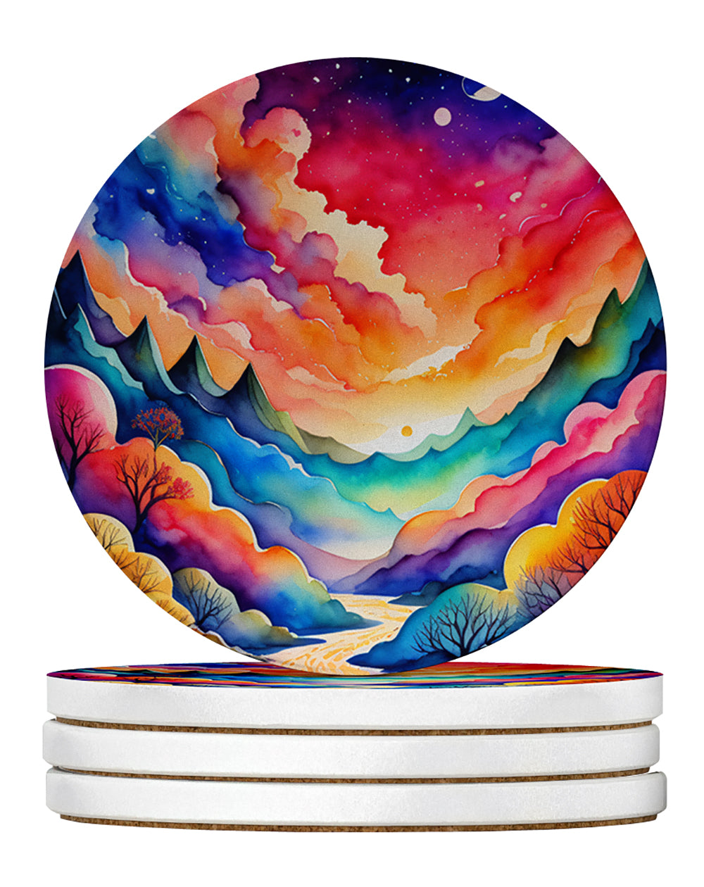 Buy this Colorful Amaranths Large Sandstone Coasters Pack of 4