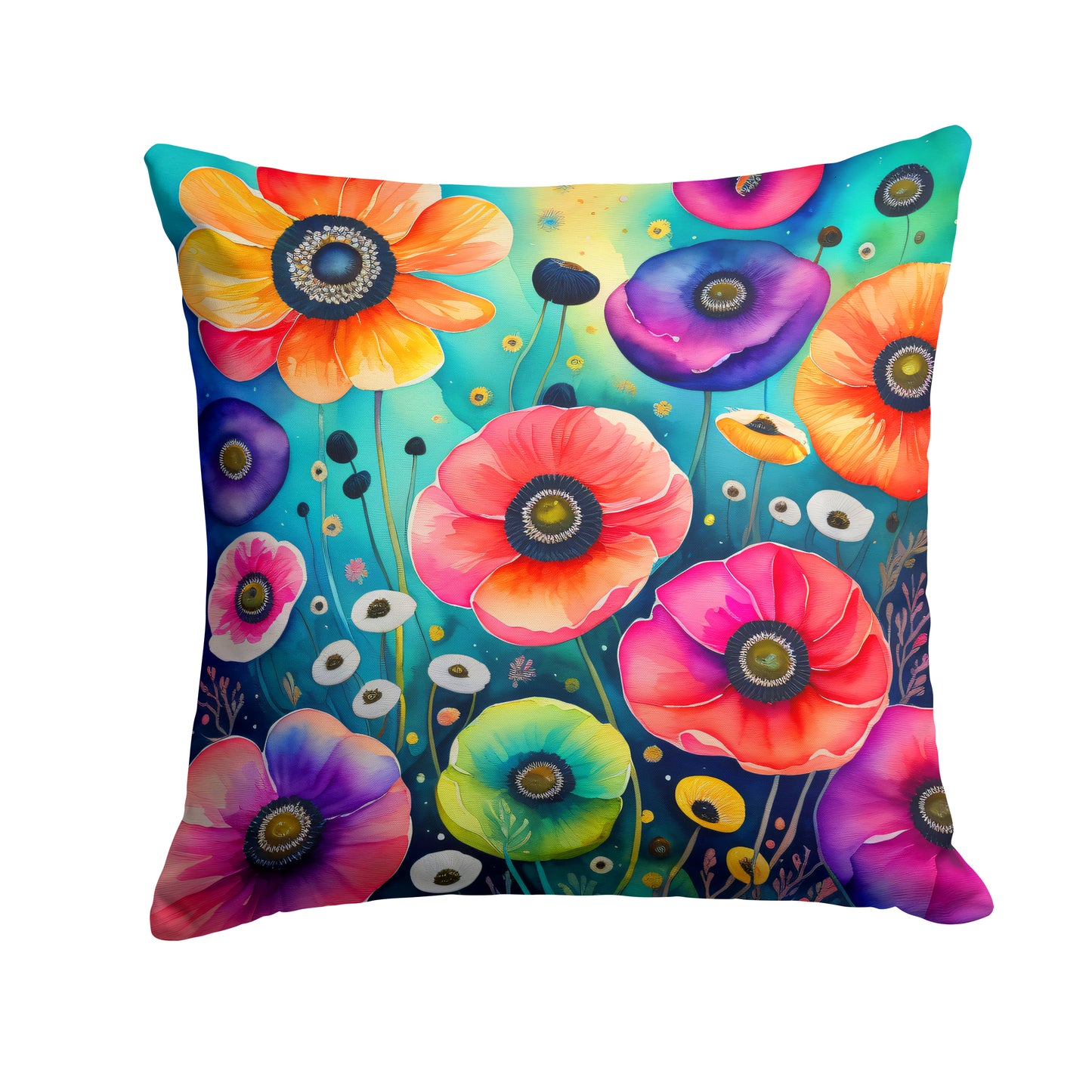 Buy this Colorful Anemones Throw Pillow