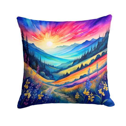 Buy this Colorful Annual Larkspur Throw Pillow