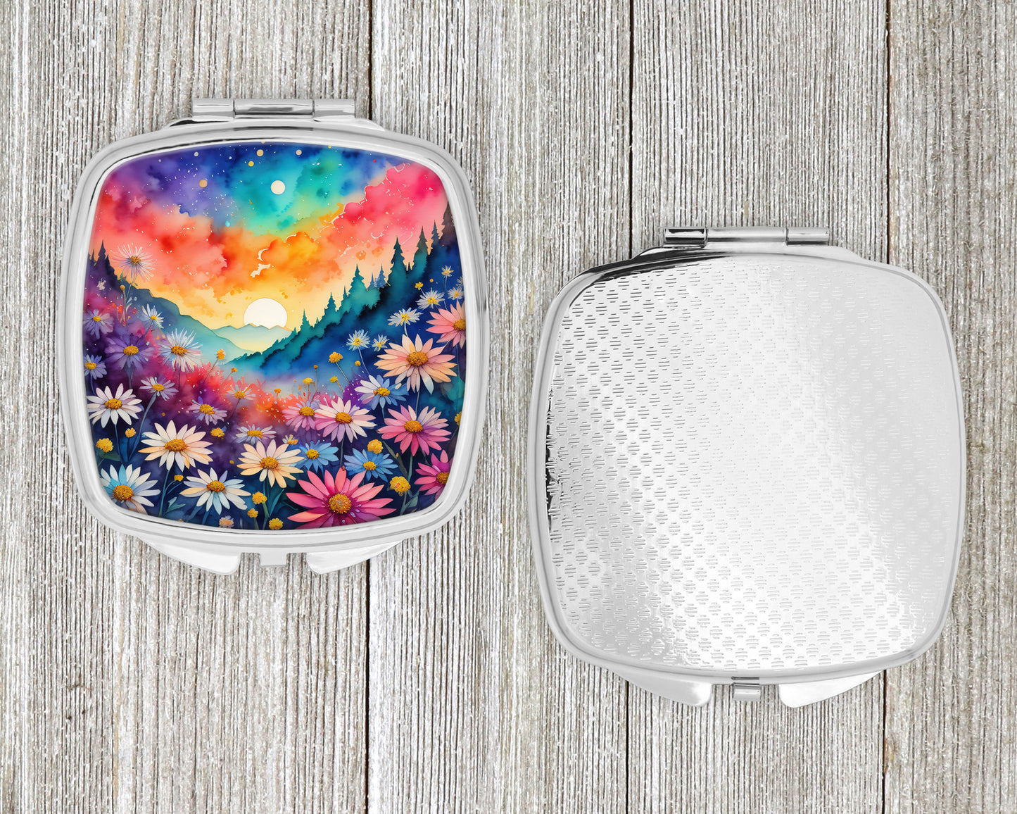 Colorful Asters Compact Mirror