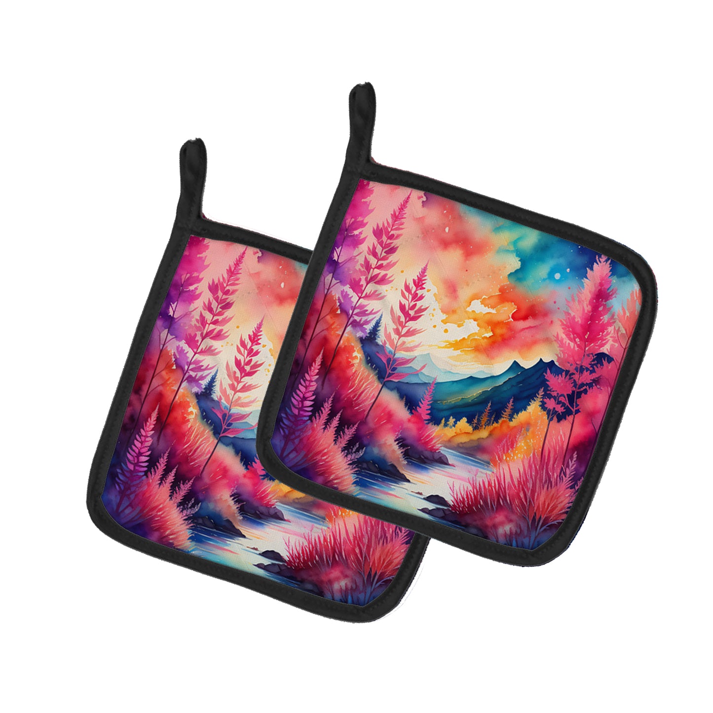 Buy this Colorful Astilbe Pair of Pot Holders
