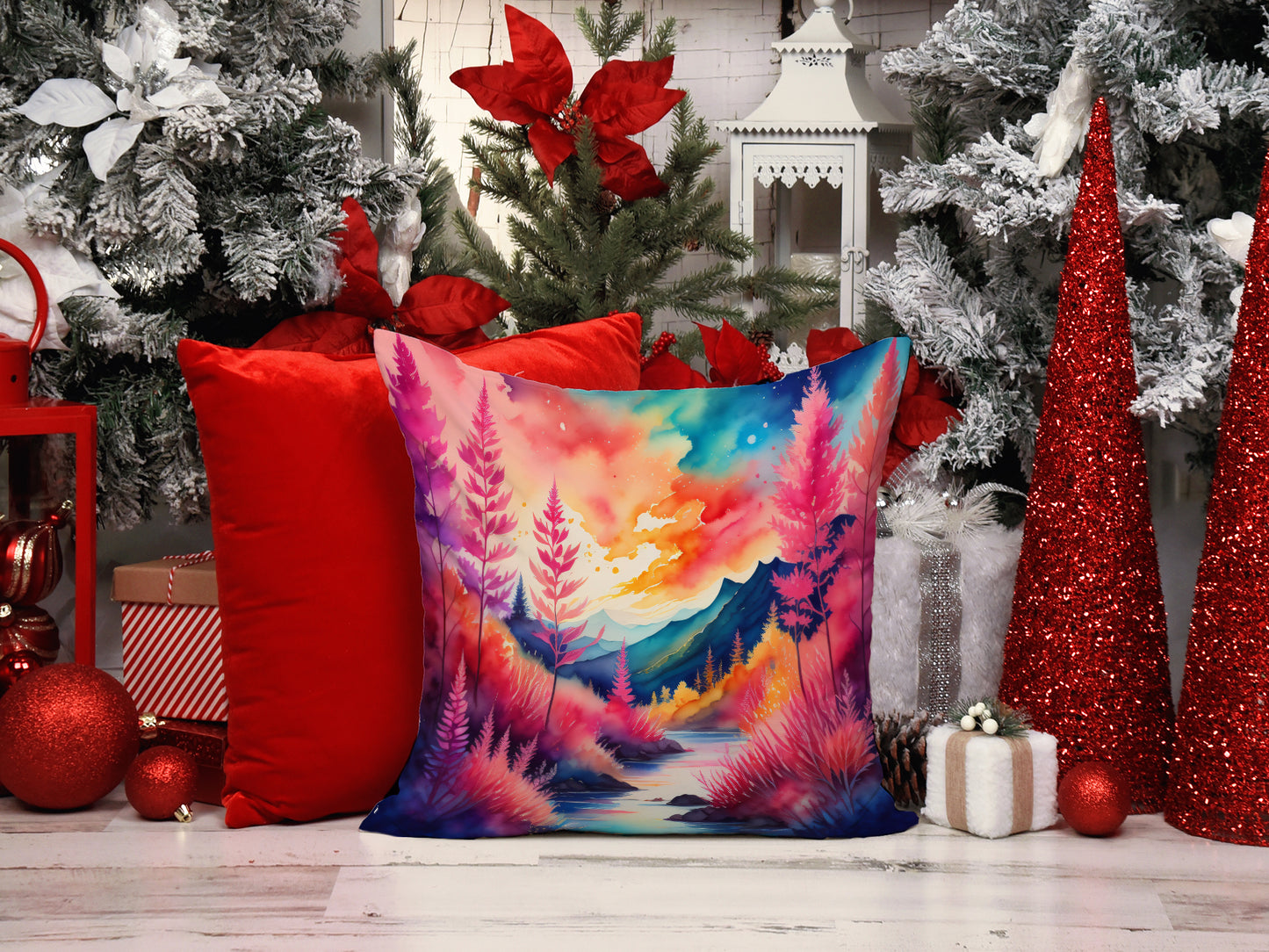 Colorful Astilbe Throw Pillow