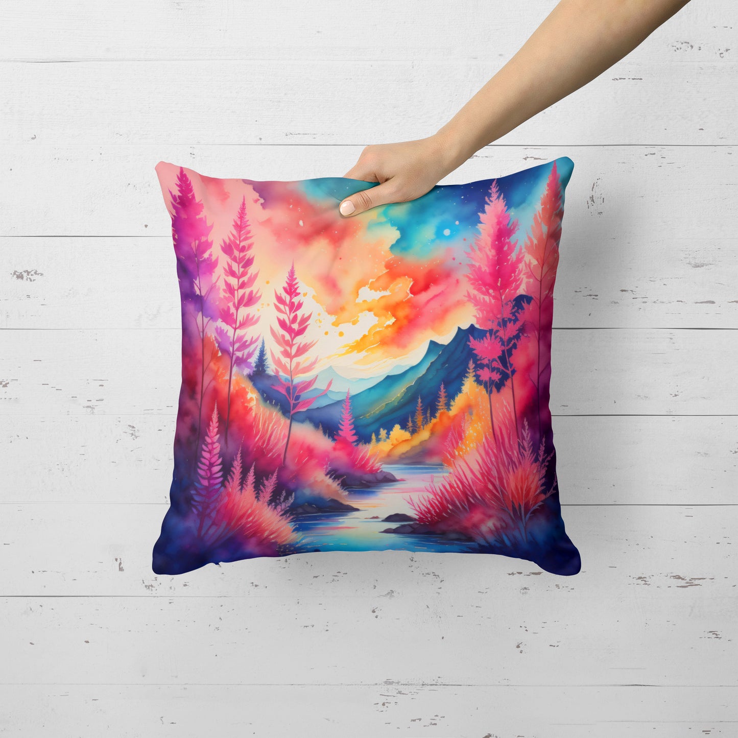 Colorful Astilbe Throw Pillow