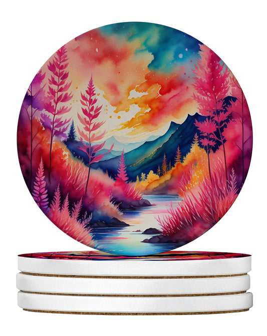 Buy this Colorful Astilbe Large Sandstone Coasters Pack of 4