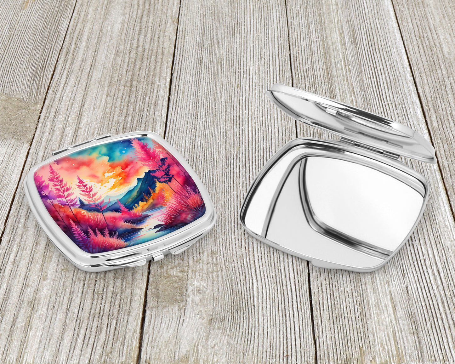 Colorful Astilbe Compact Mirror