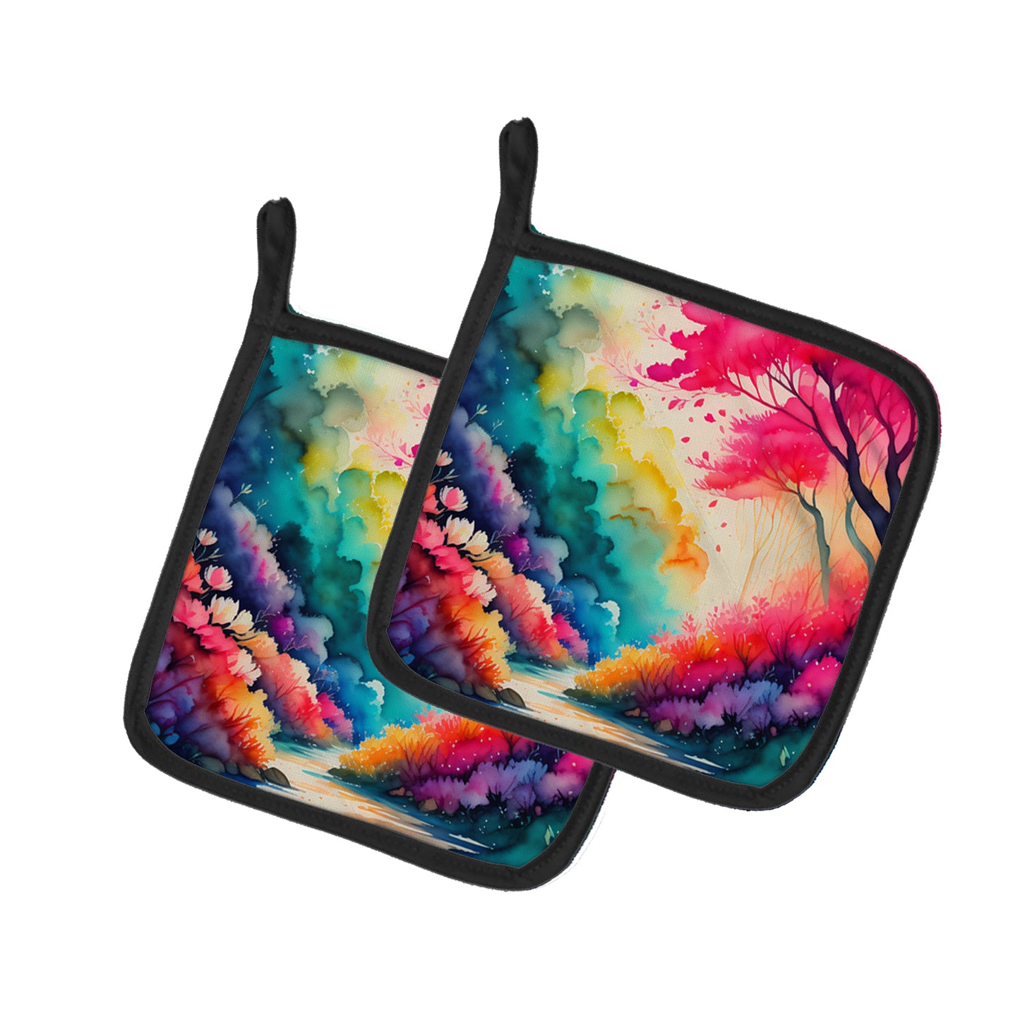 Buy this Colorful Azaleas Pair of Pot Holders