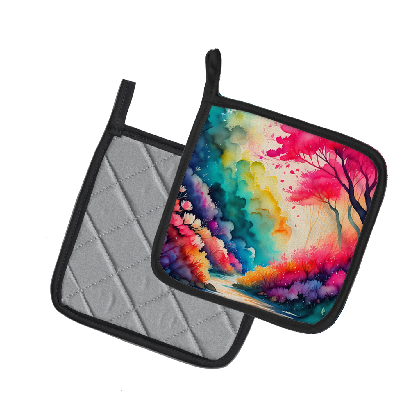Colorful Azaleas Pair of Pot Holders