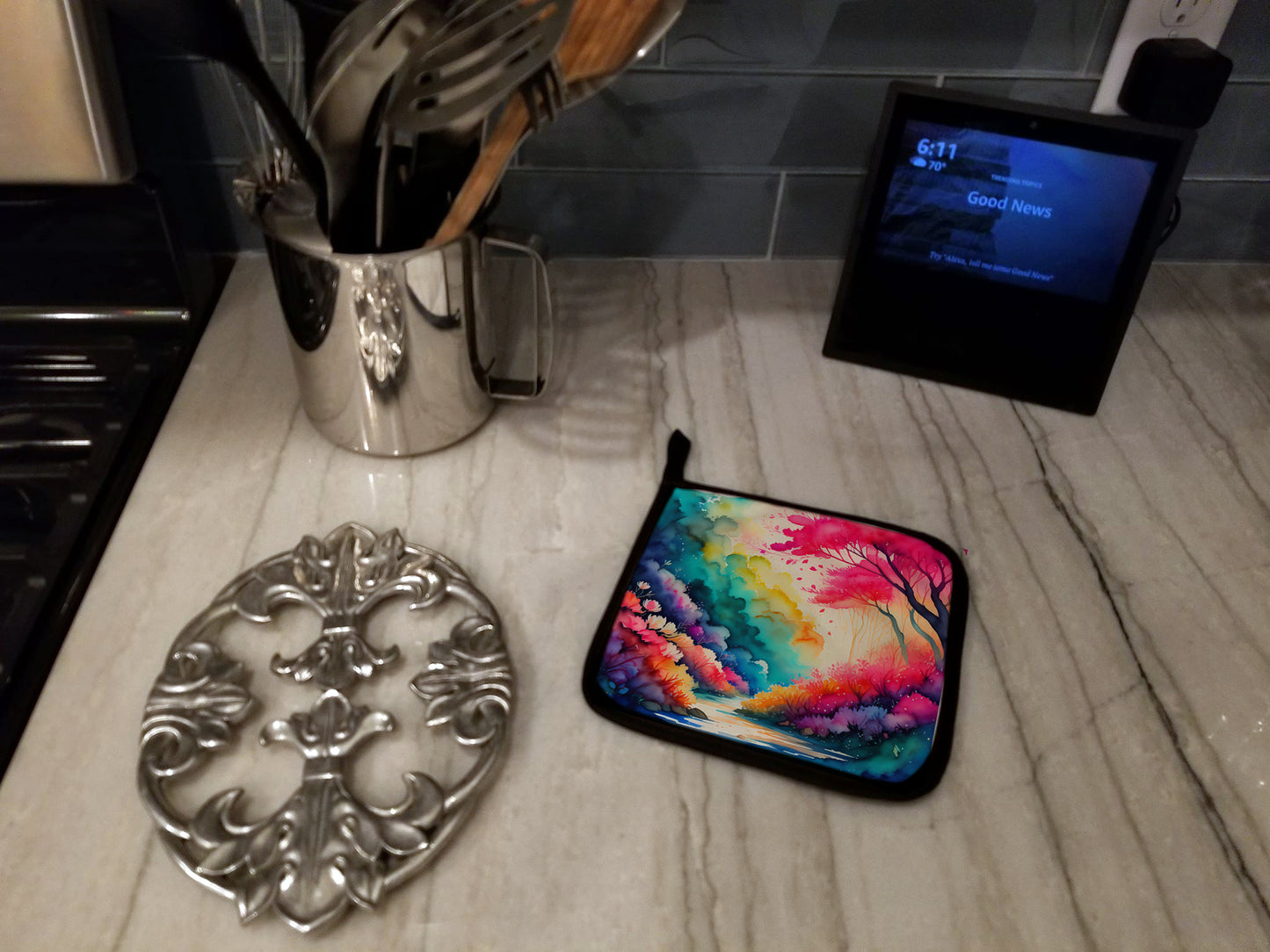 Colorful Azaleas Pair of Pot Holders