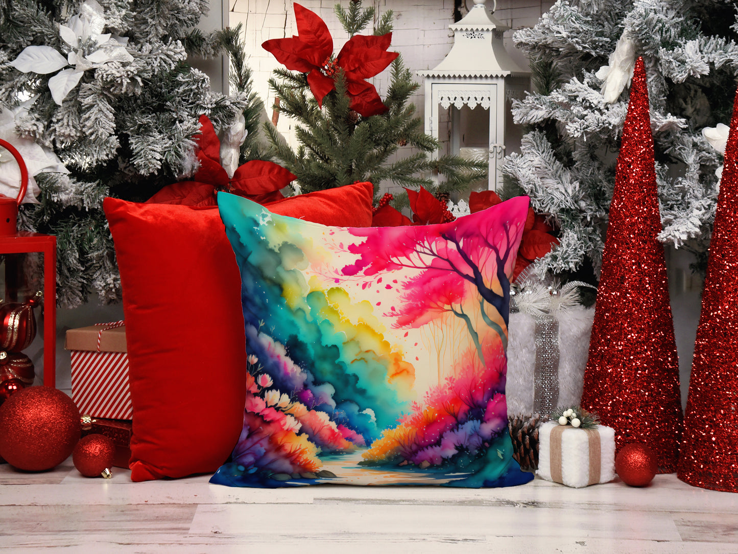 Colorful Azaleas Throw Pillow