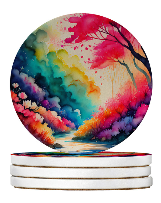 Buy this Colorful Azaleas Large Sandstone Coasters Pack of 4