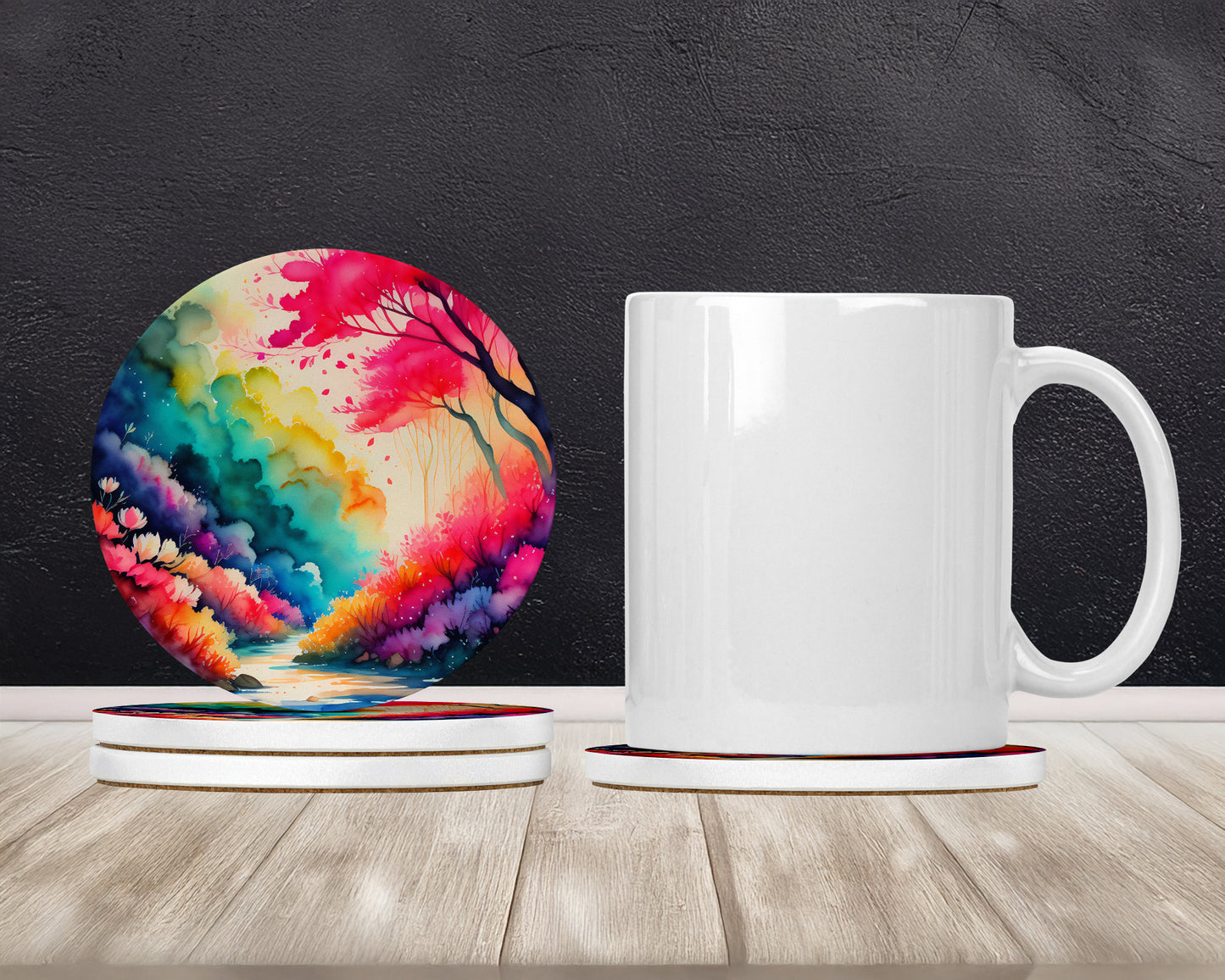 Colorful Azaleas Large Sandstone Coasters Pack of 4