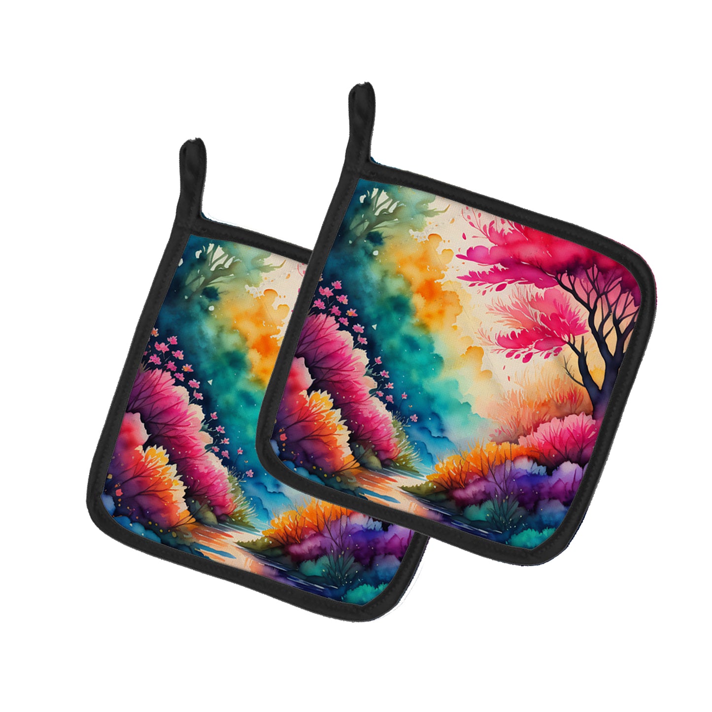Buy this Colorful Azaleas Pair of Pot Holders
