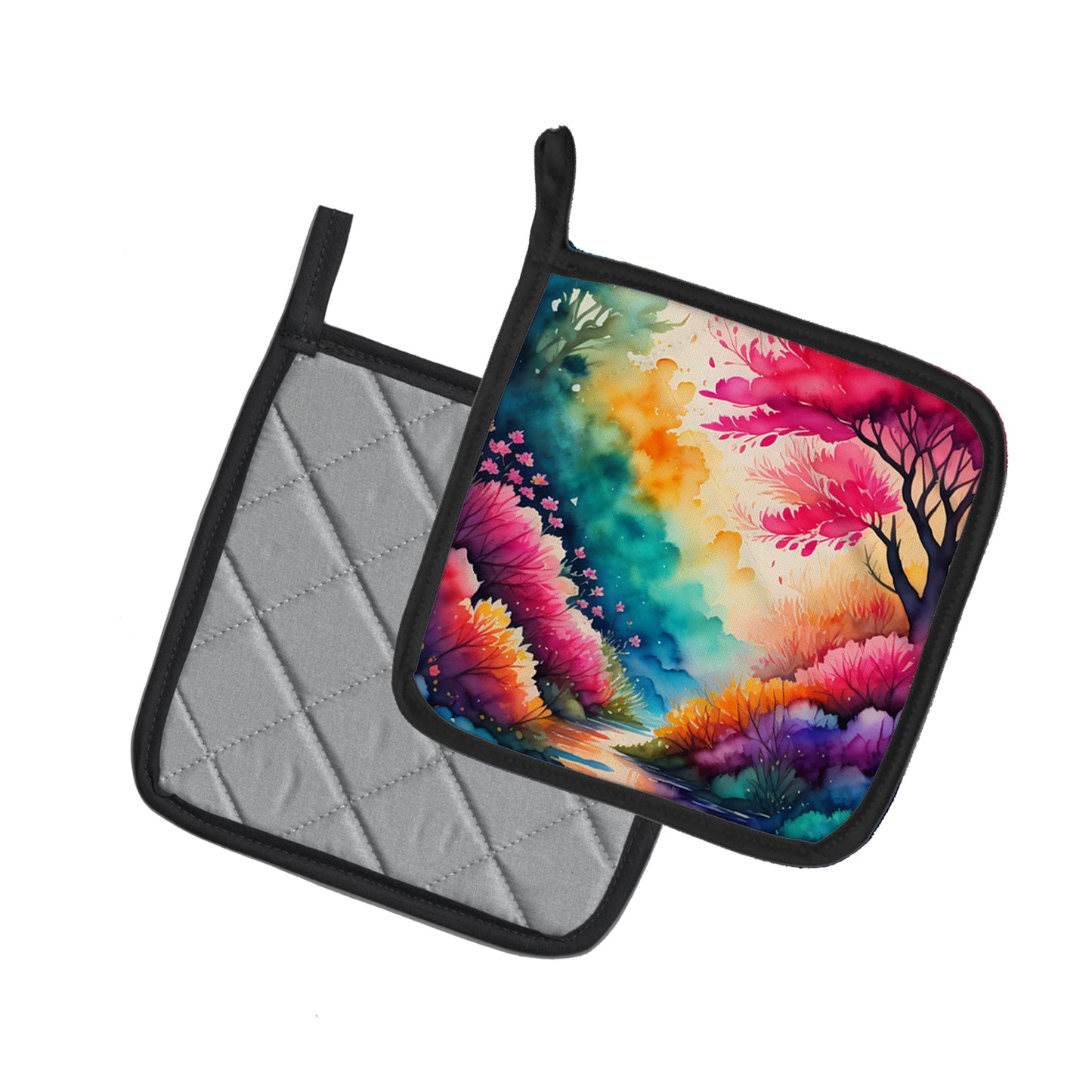 Colorful Azaleas Pair of Pot Holders