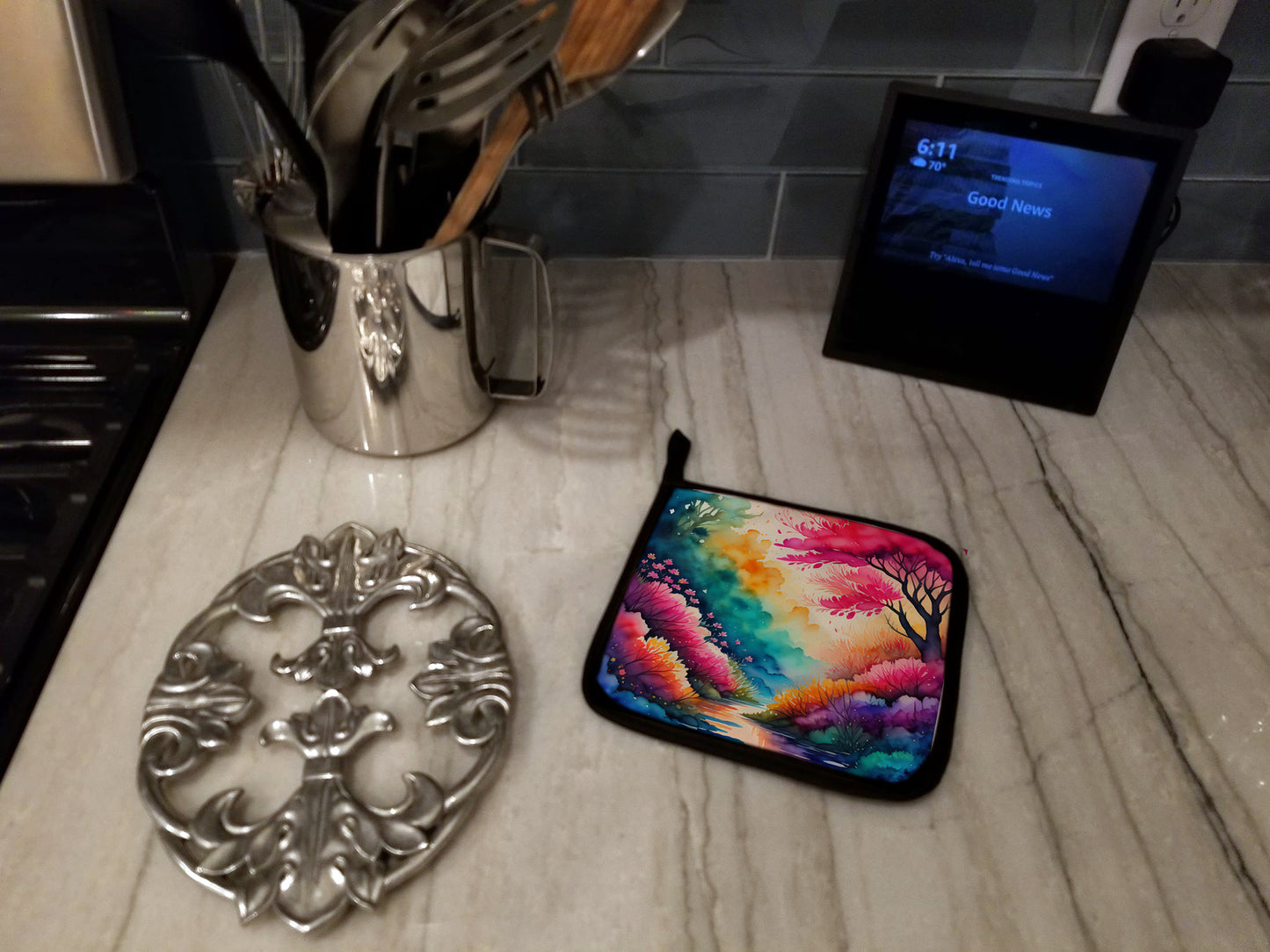 Colorful Azaleas Pair of Pot Holders