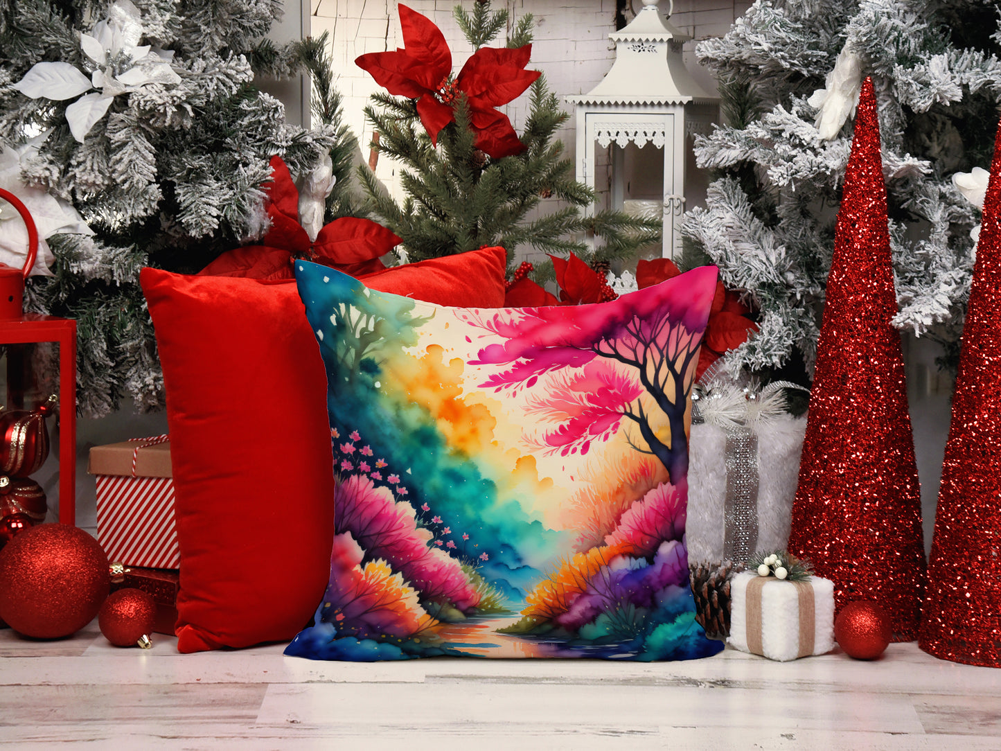 Colorful Azaleas Throw Pillow