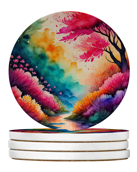 Buy this Colorful Azaleas Large Sandstone Coasters Pack of 4
