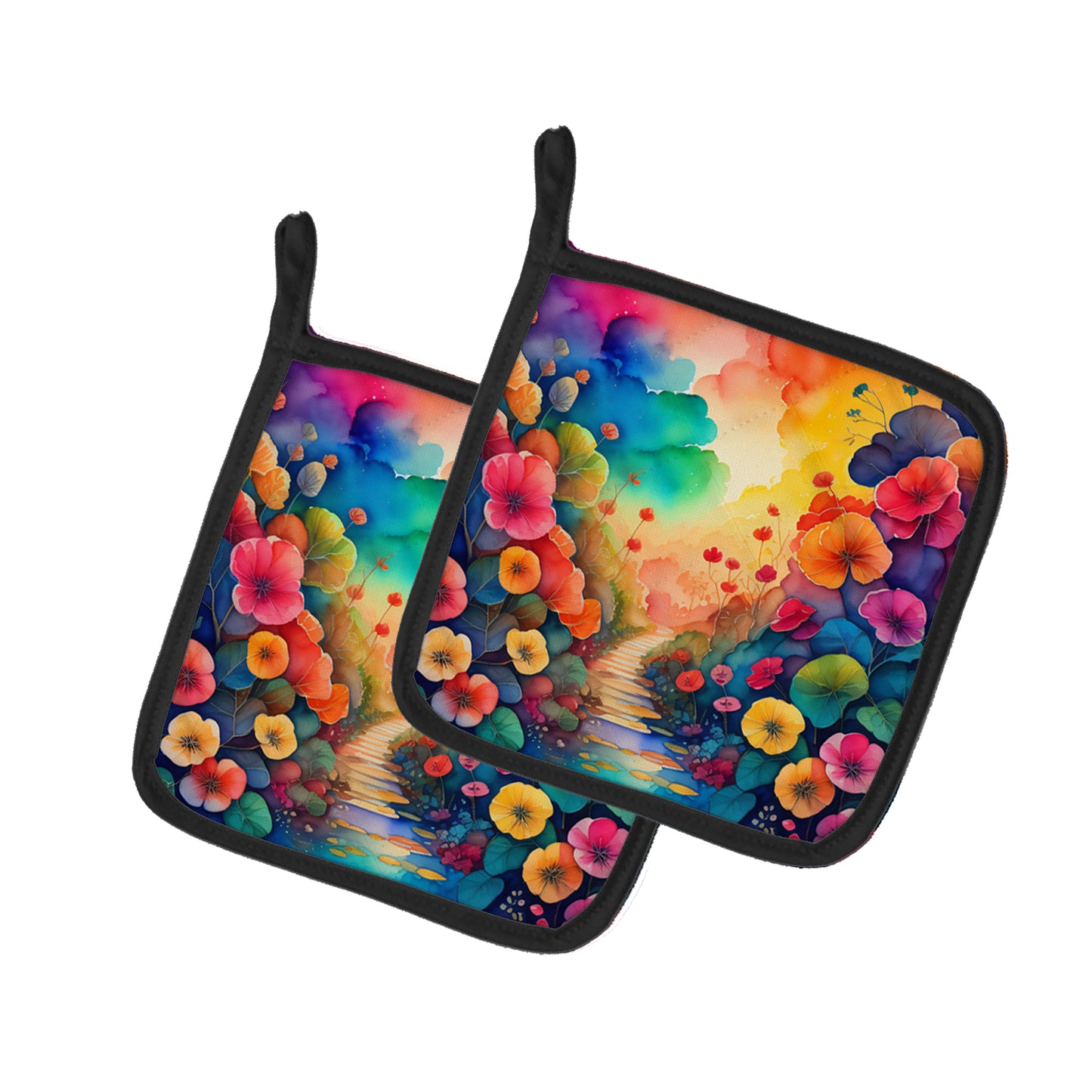 Buy this Colorful Begonias Pair of Pot Holders