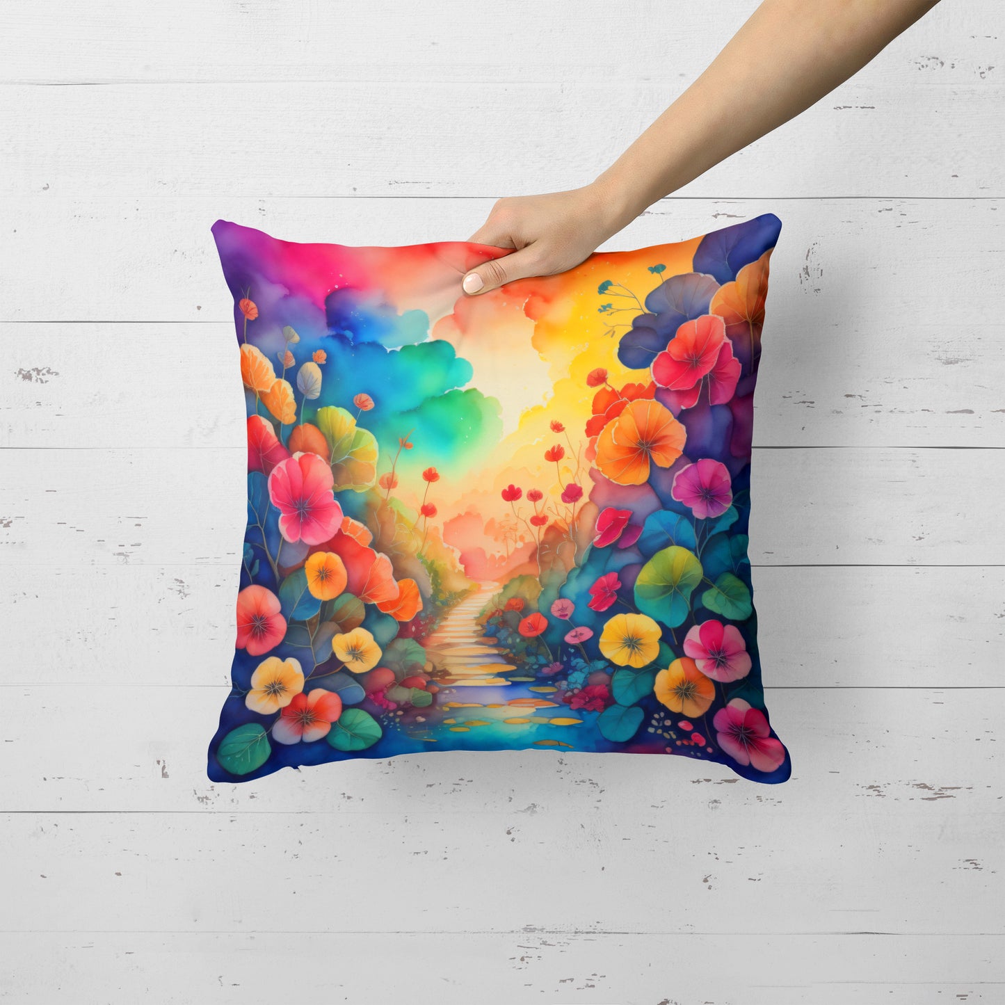 Colorful Begonias Throw Pillow