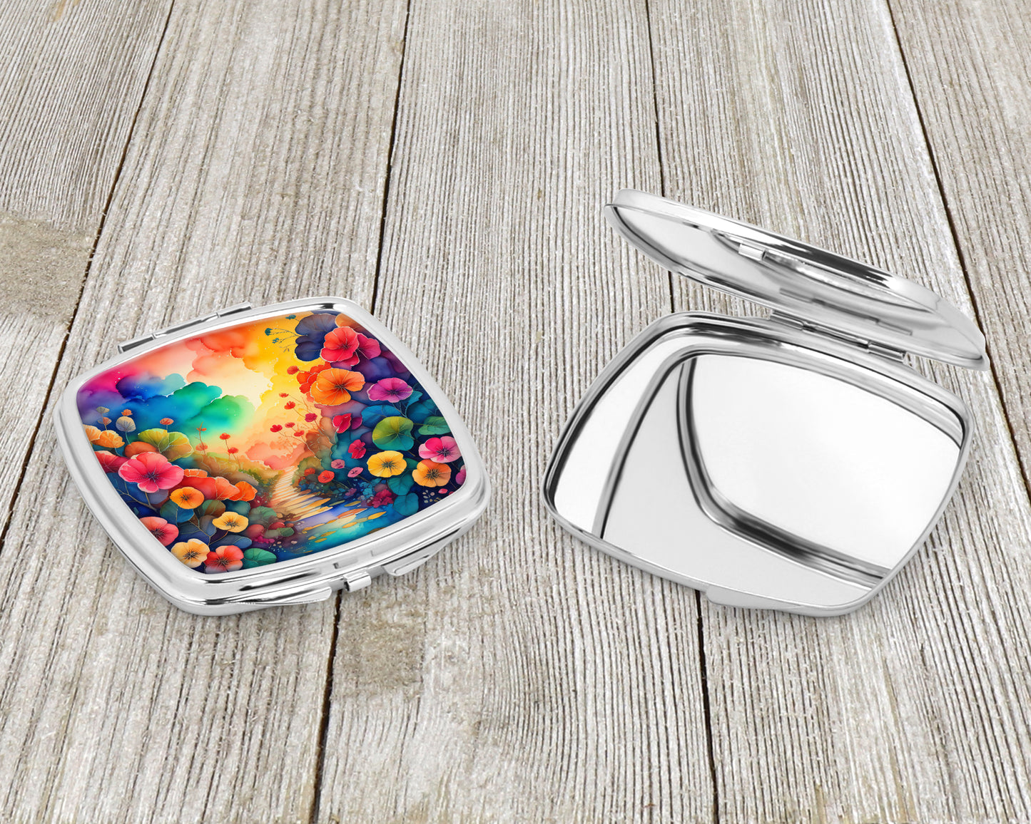 Colorful Begonias Compact Mirror