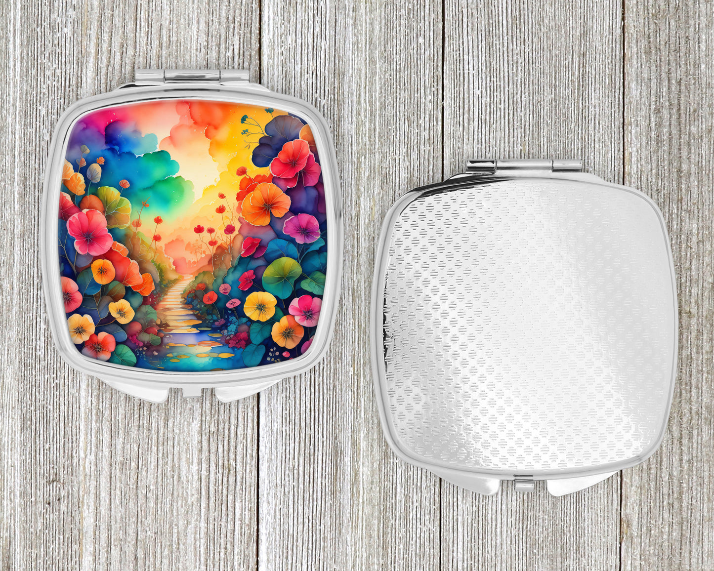 Colorful Begonias Compact Mirror