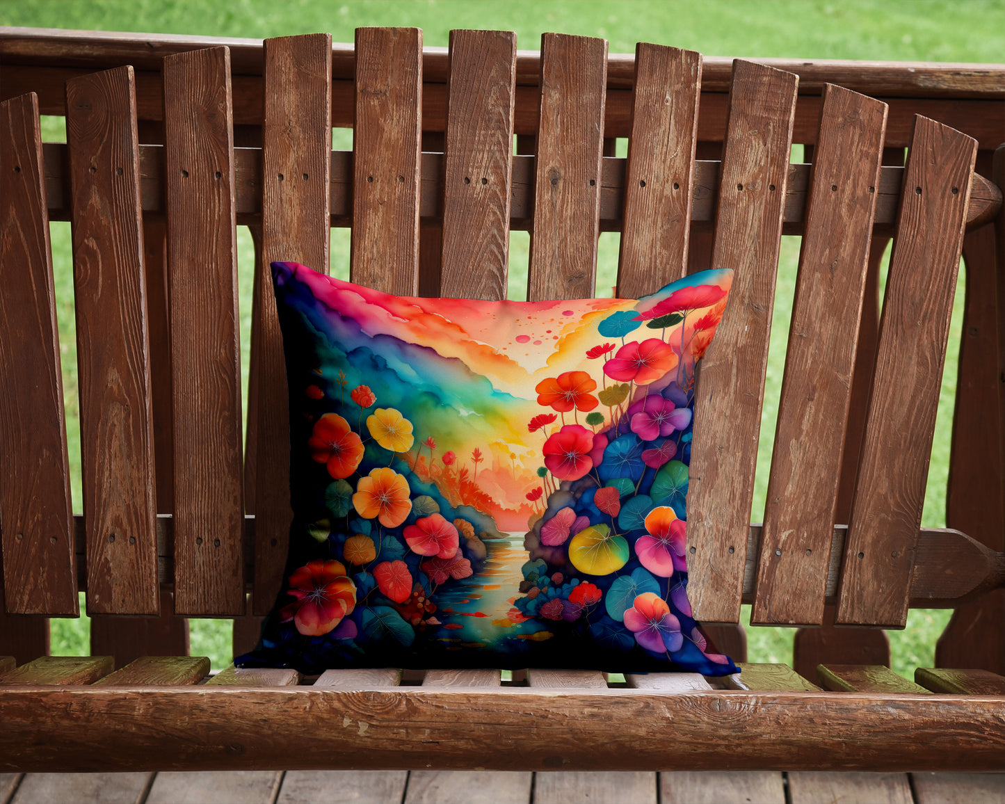 Colorful Begonias Throw Pillow