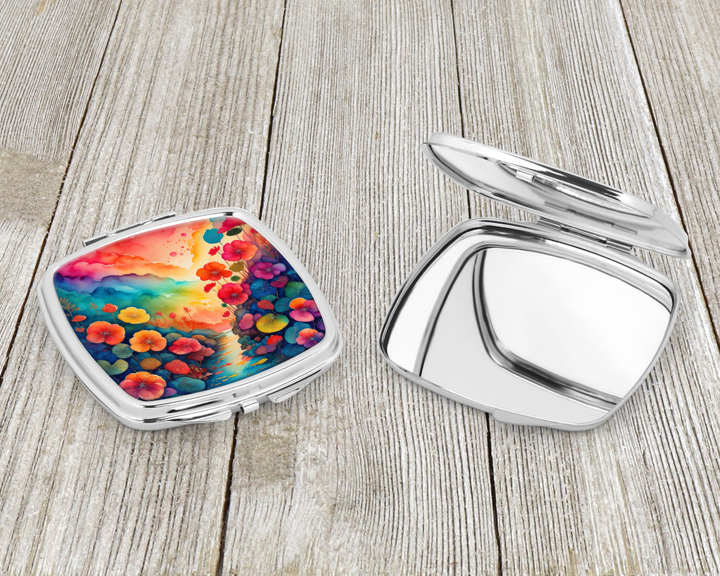 Colorful Begonias Compact Mirror