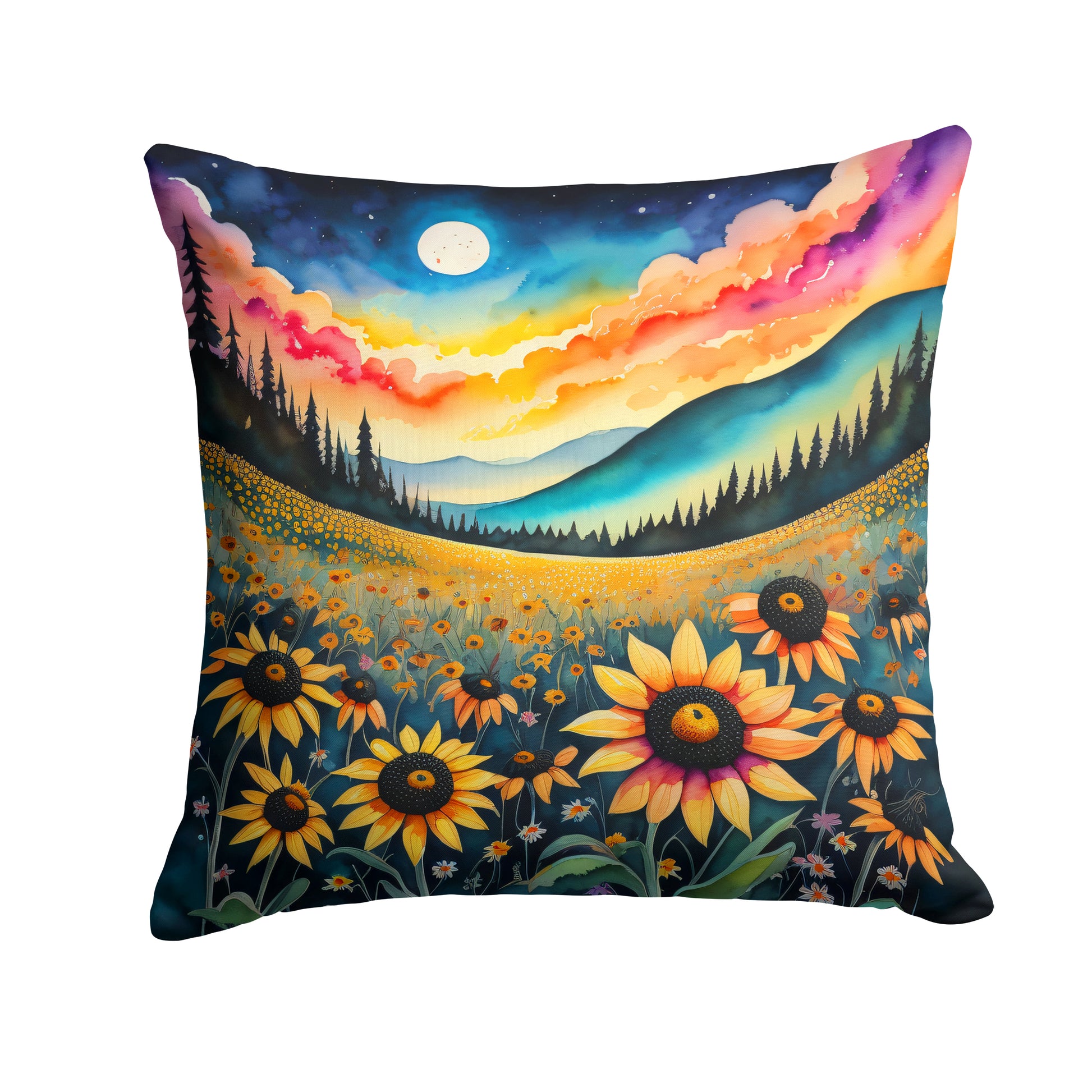 Buy this Colorful Black-eyed Susans Throw Pillow