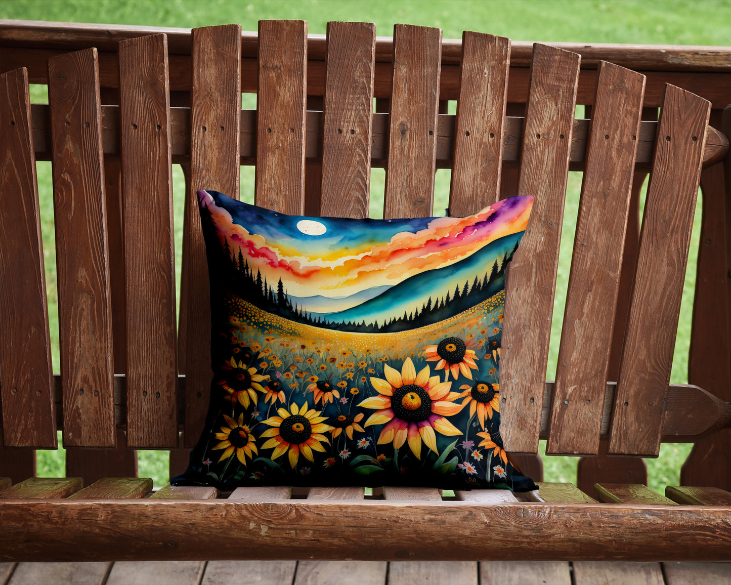 Colorful Black-eyed Susans Throw Pillow