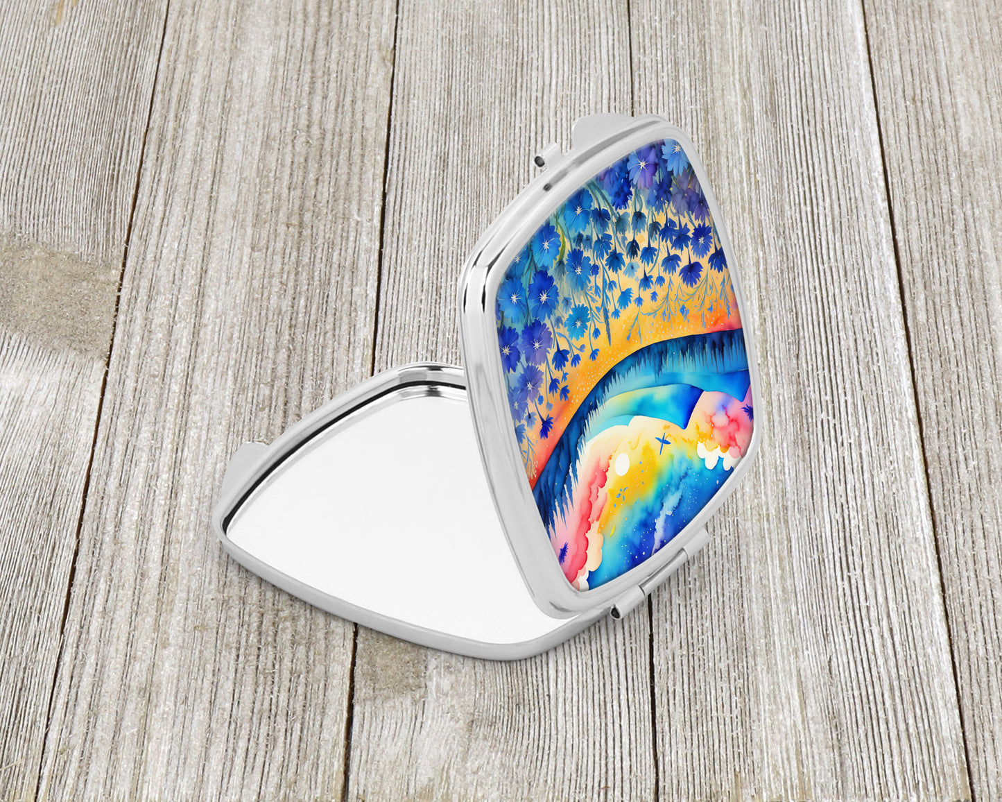 Colorful Blue Cornflowers Compact Mirror
