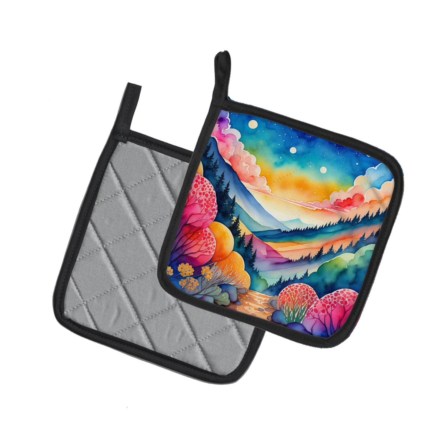 Colorful Brunia Pair of Pot Holders