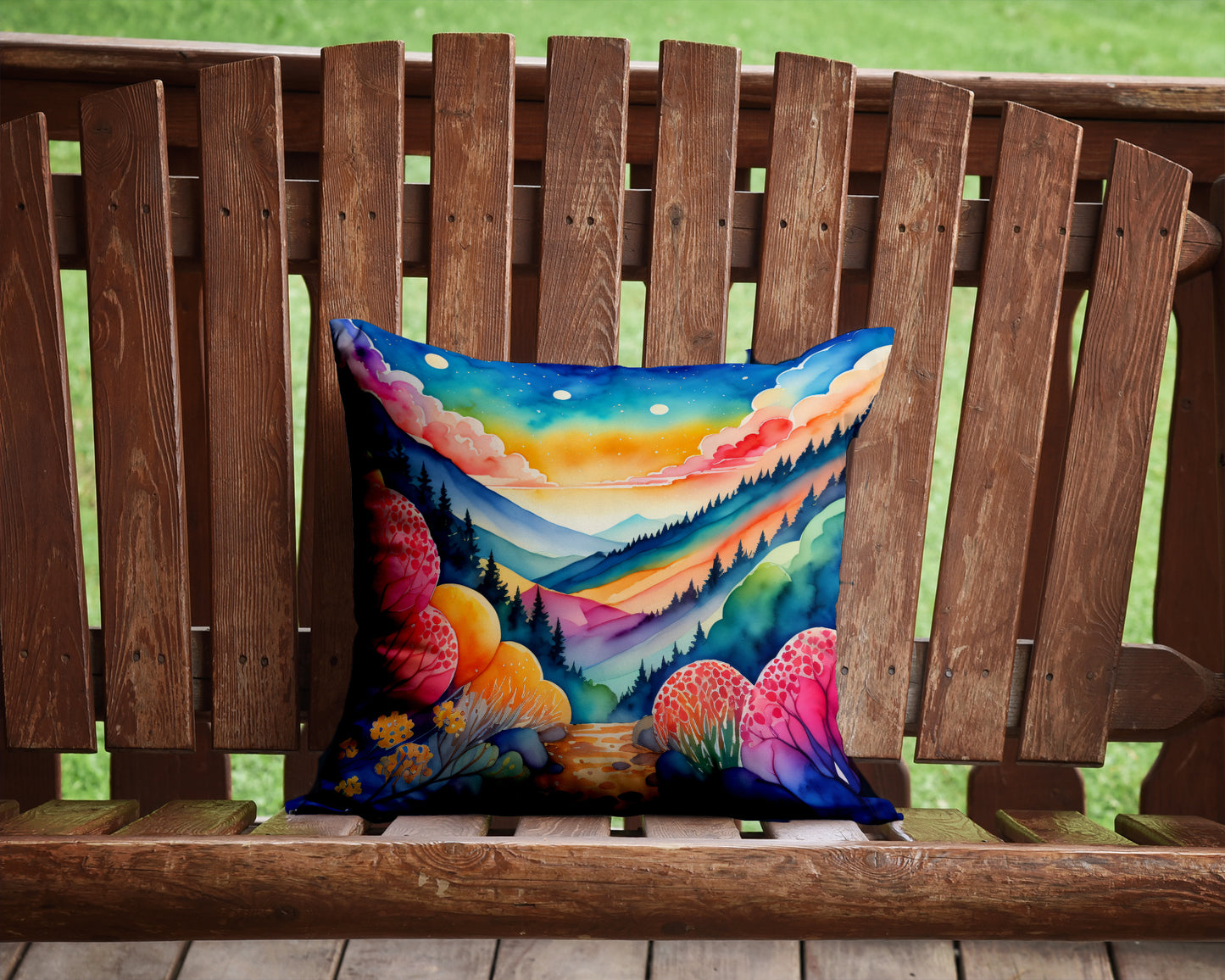 Colorful Brunia Throw Pillow