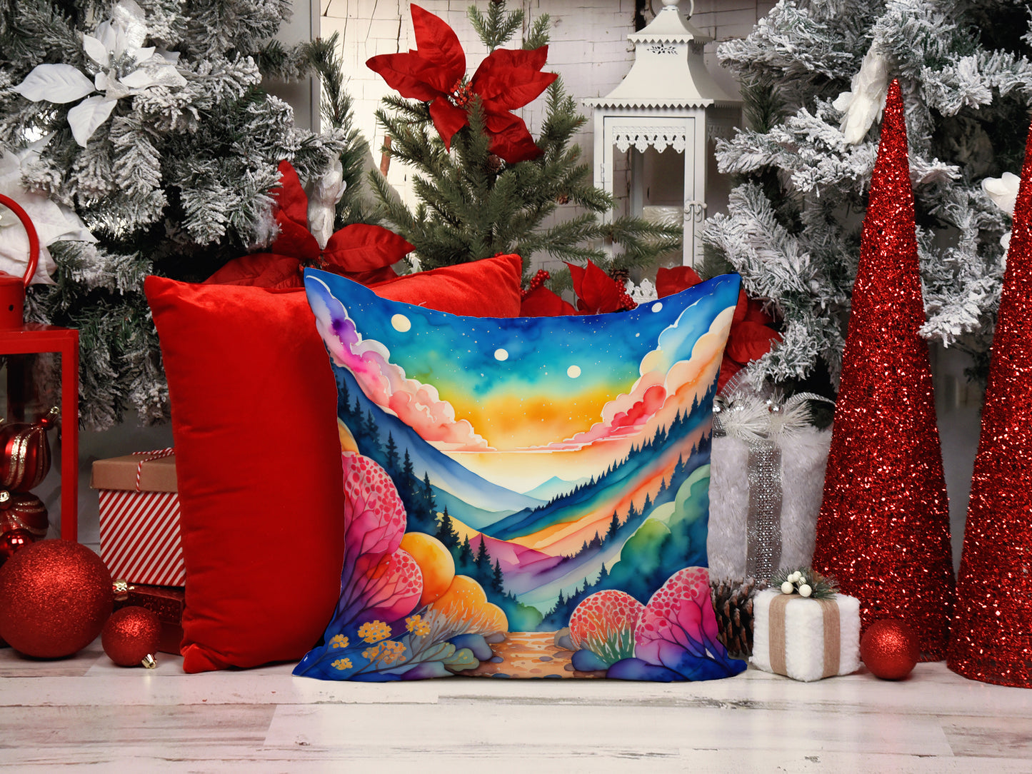 Colorful Brunia Throw Pillow