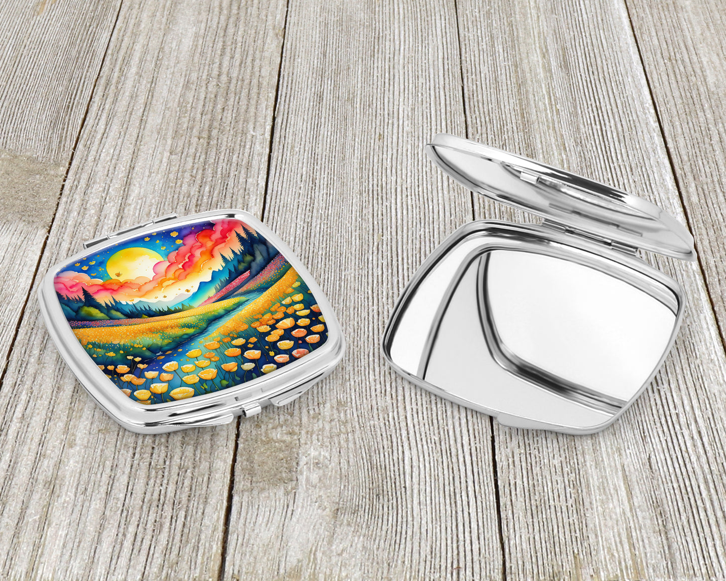 Colorful Buttercups Compact Mirror