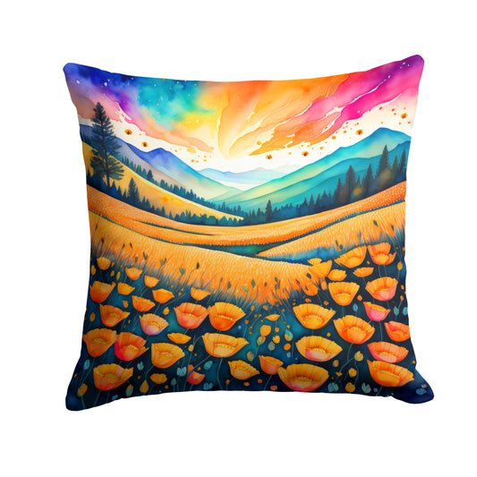 Buy this Colorful California poppies Throw Pillow