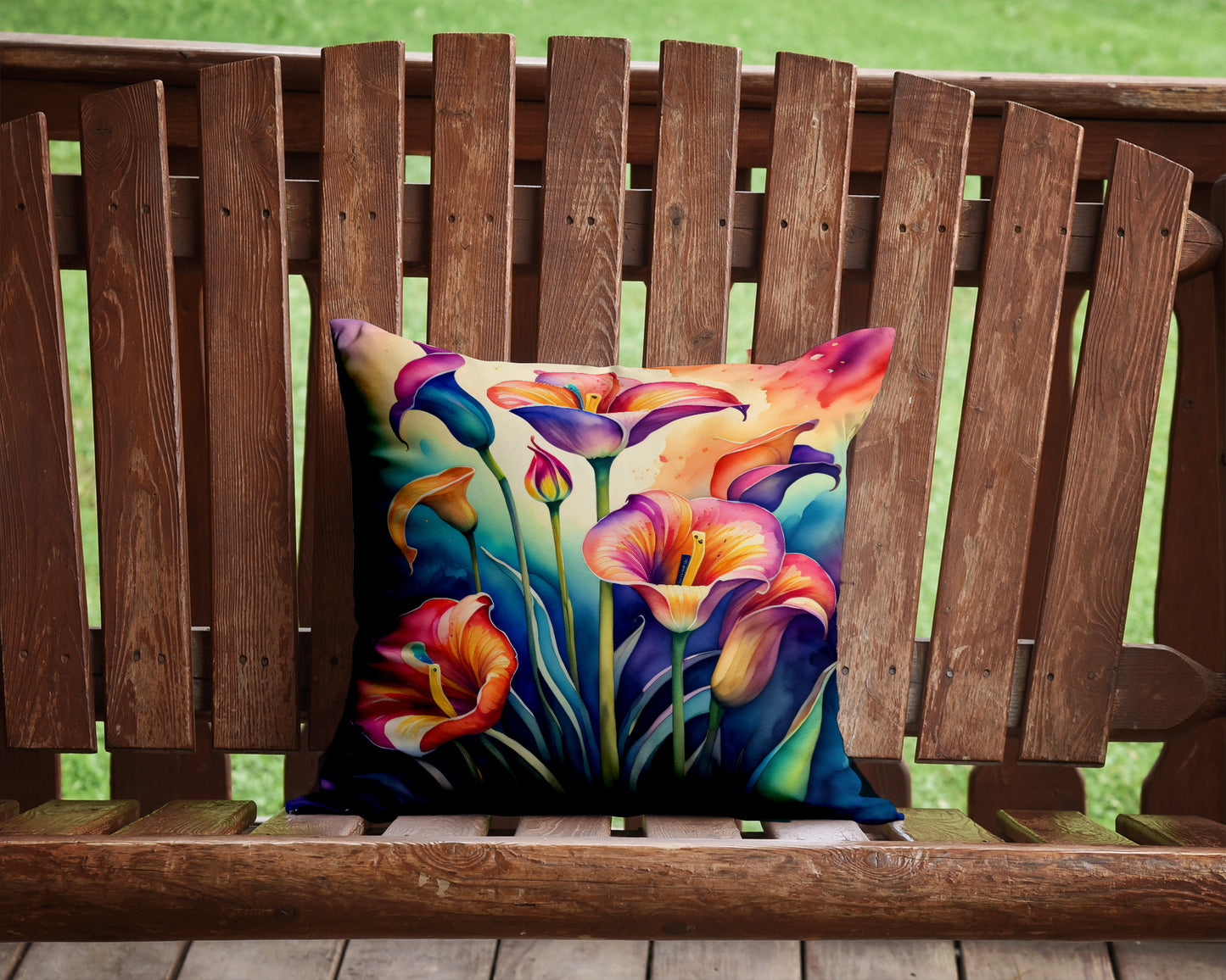 Colorful Calla Lilies Throw Pillow