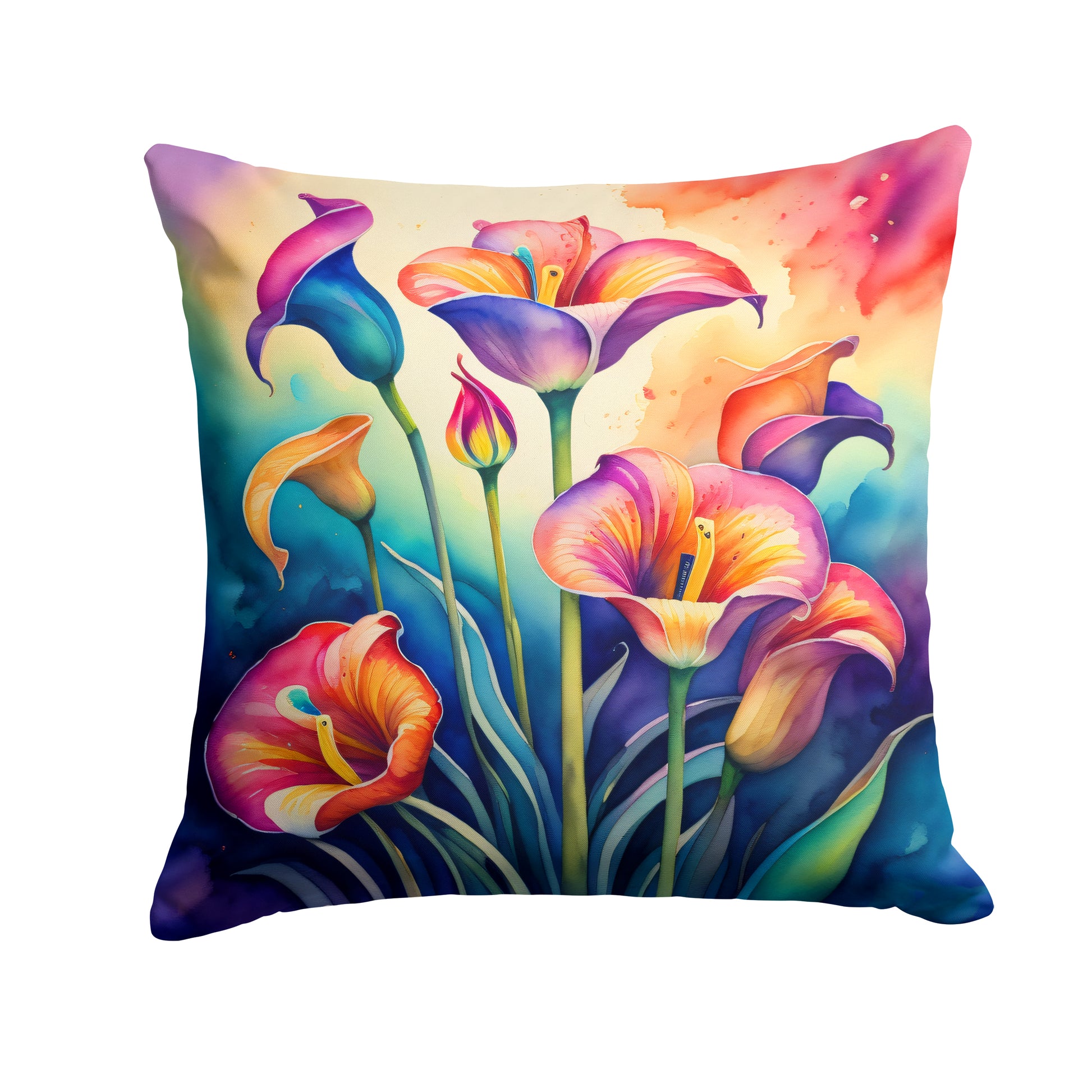 Buy this Colorful Calla Lilies Throw Pillow