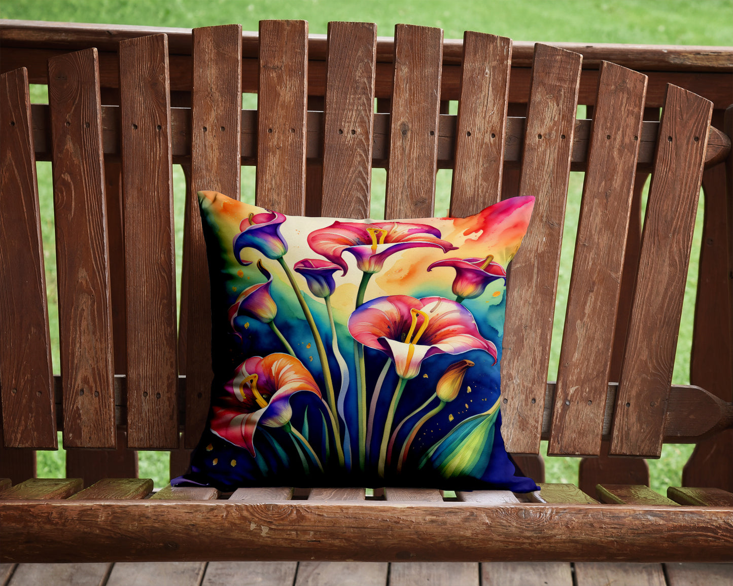 Colorful Calla Lilies Throw Pillow