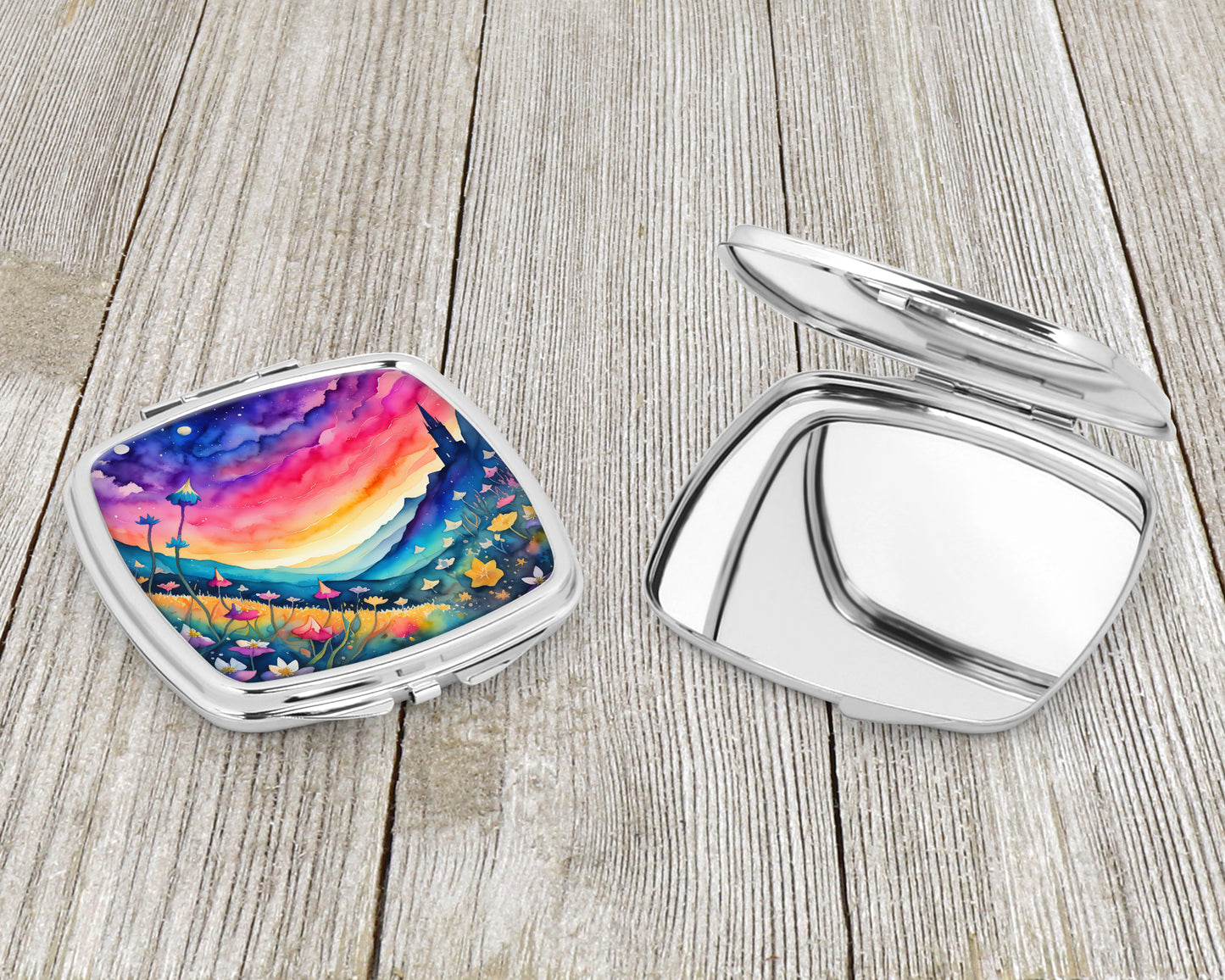 Colorful Campanula Compact Mirror