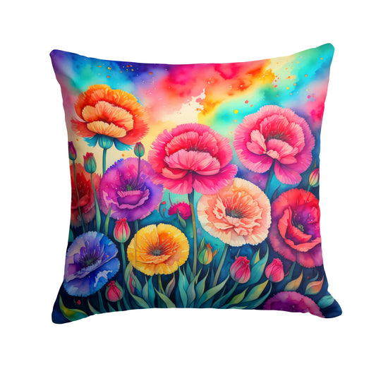 Buy this Colorful Carnations Throw Pillow