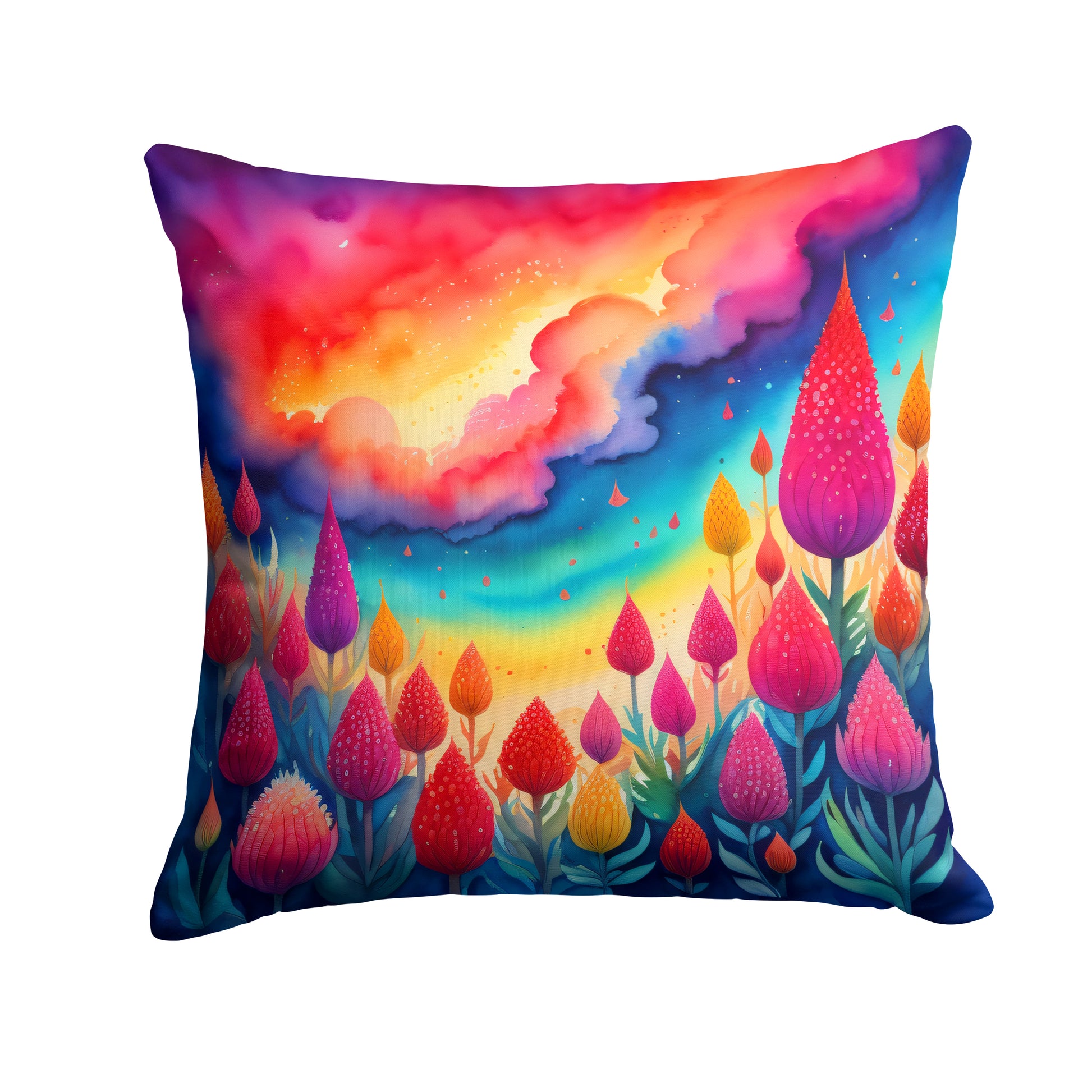 Buy this Colorful Celosia Throw Pillow