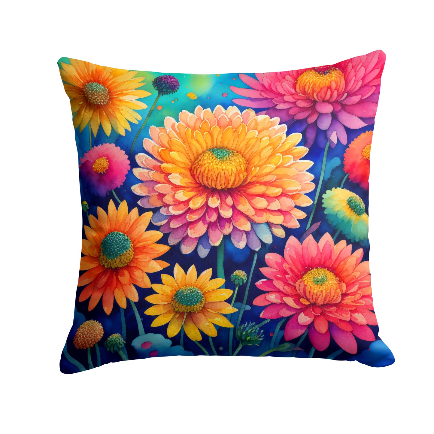 Buy this Colorful Chrysanthemums Throw Pillow