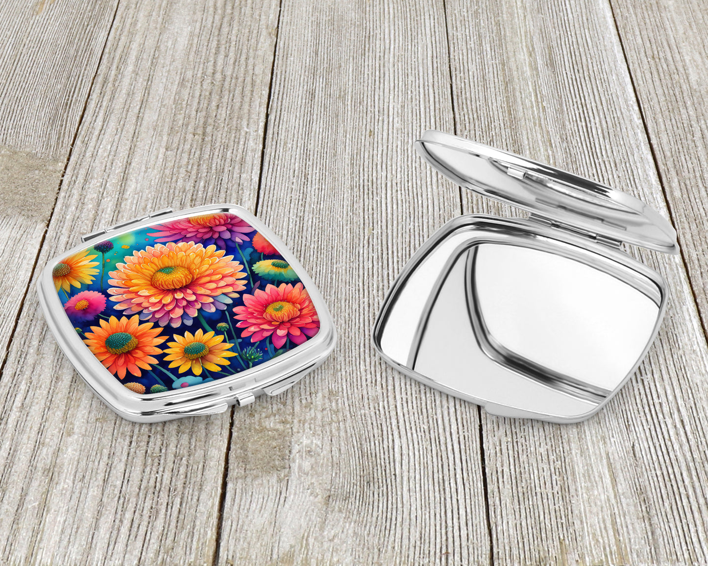 Colorful Chrysanthemums Compact Mirror