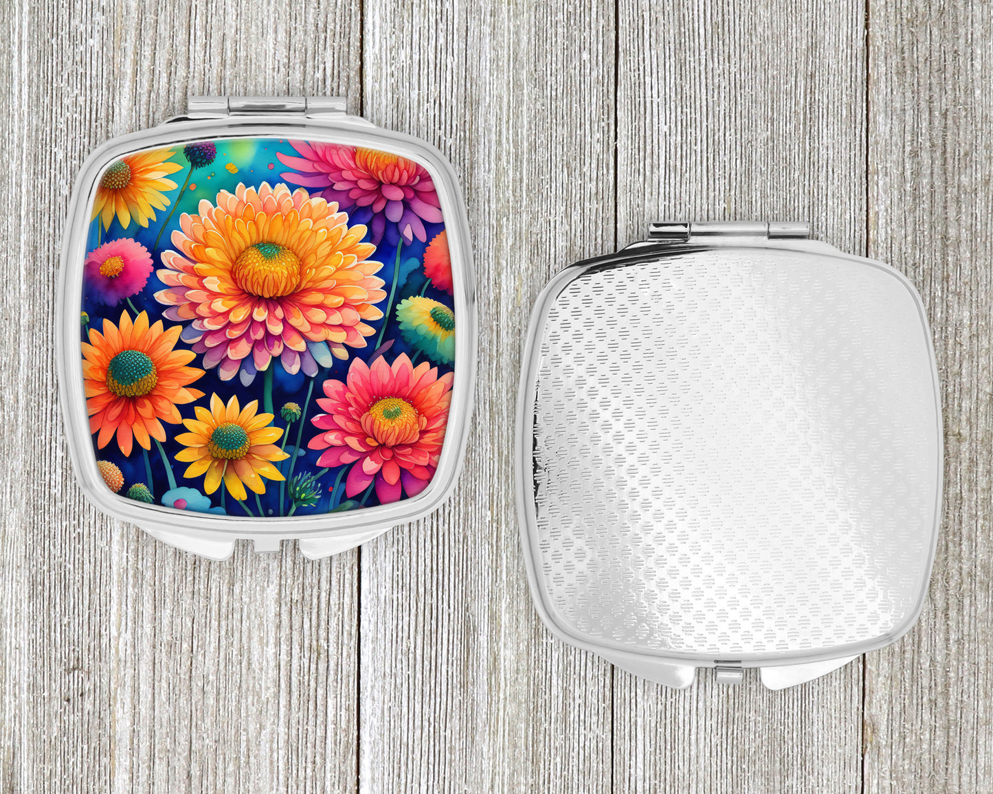 Colorful Chrysanthemums Compact Mirror